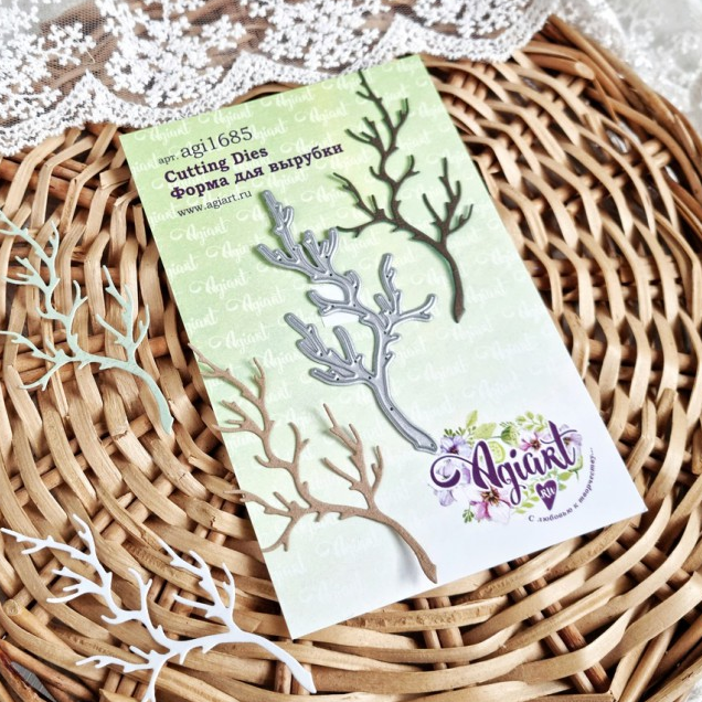 Нож для вырубки Agiart "Зимняя веточка №2"