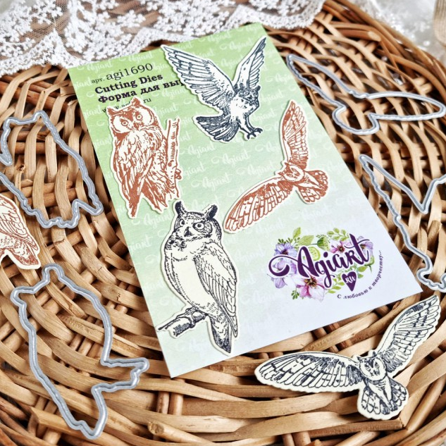 Ножи для вырубки Agiart "Ночные птицы"