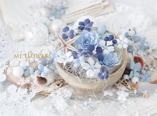 Набор тканевых цветов ME Flowers "Южная ночь"