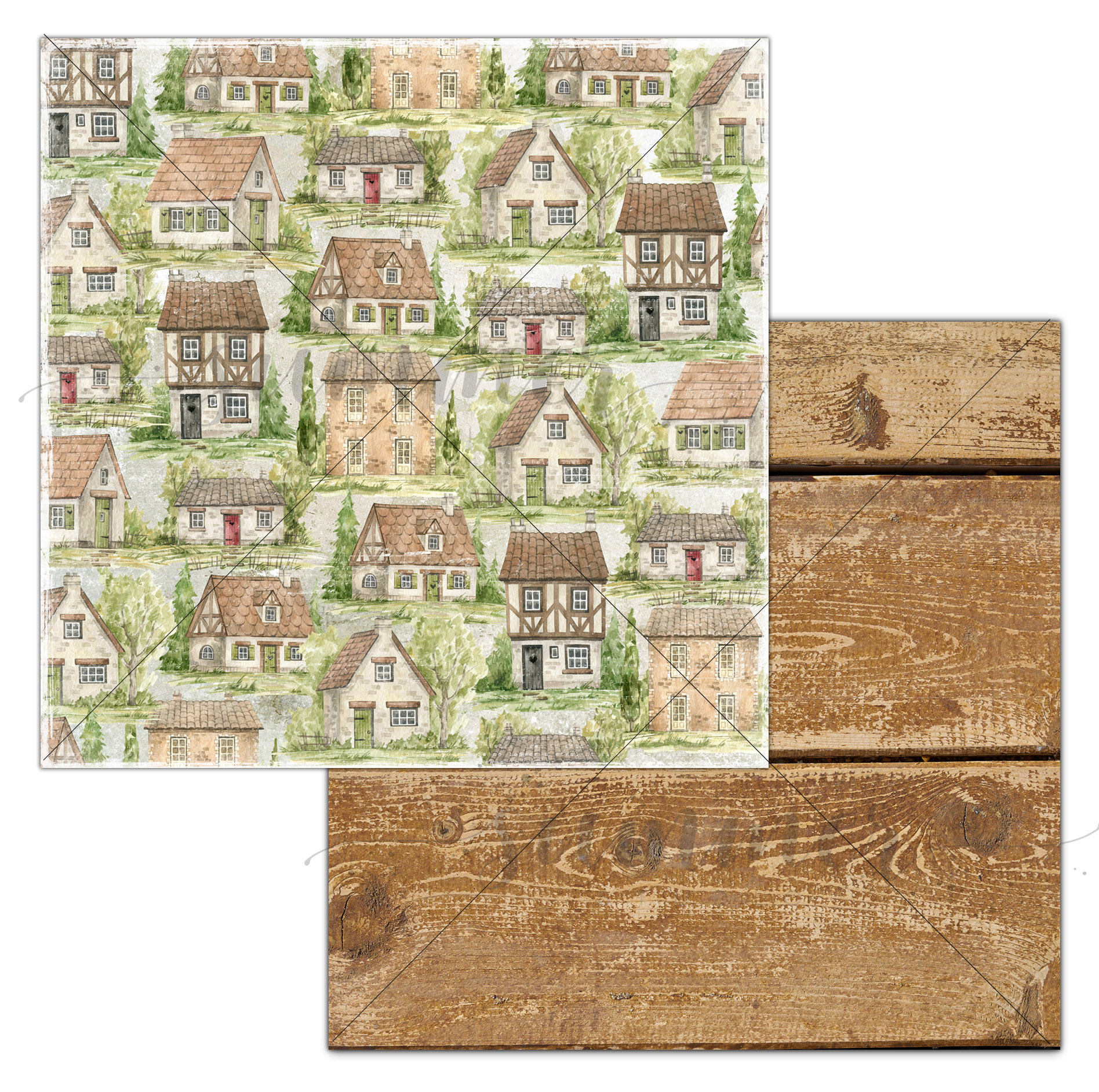 Бумага Summer studio "Деревенские мотивы" Домик мечты (SMST321)