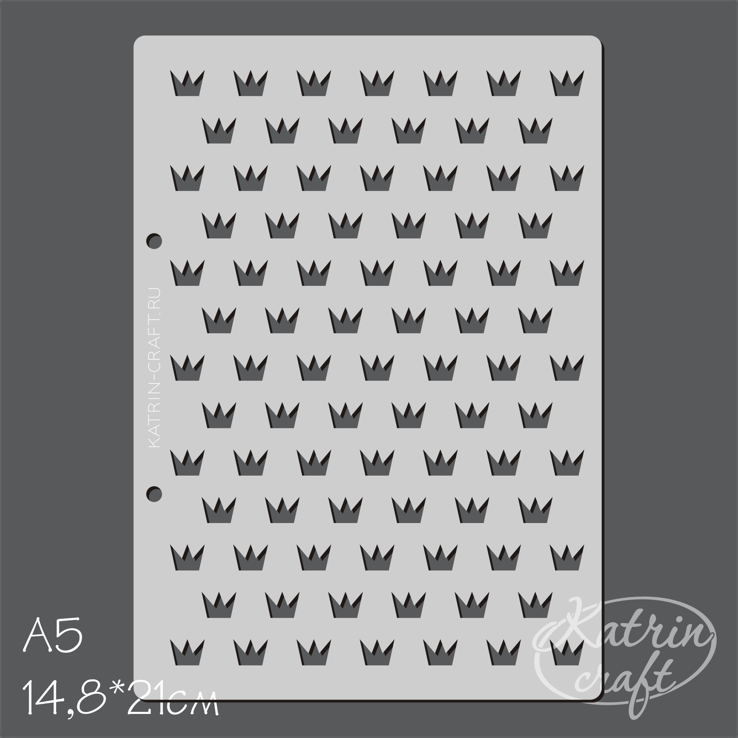 Трафарет Katrin craft А5 "Короны" фоновый