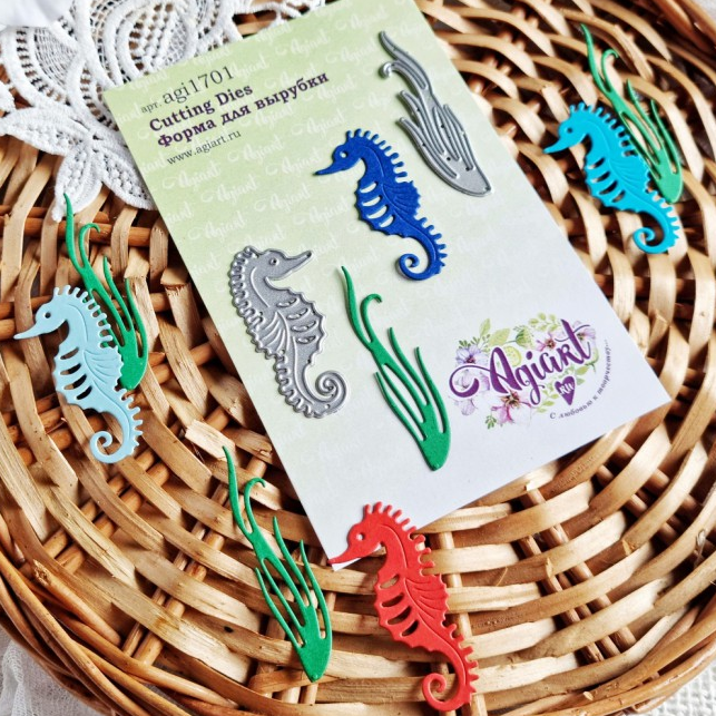 Нож для вырубки Agiart "Морской конек"