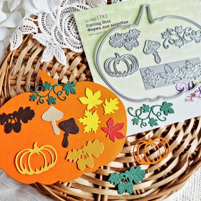 Нож для вырубки Agiart заготовки мини-альбома "Дары осени"