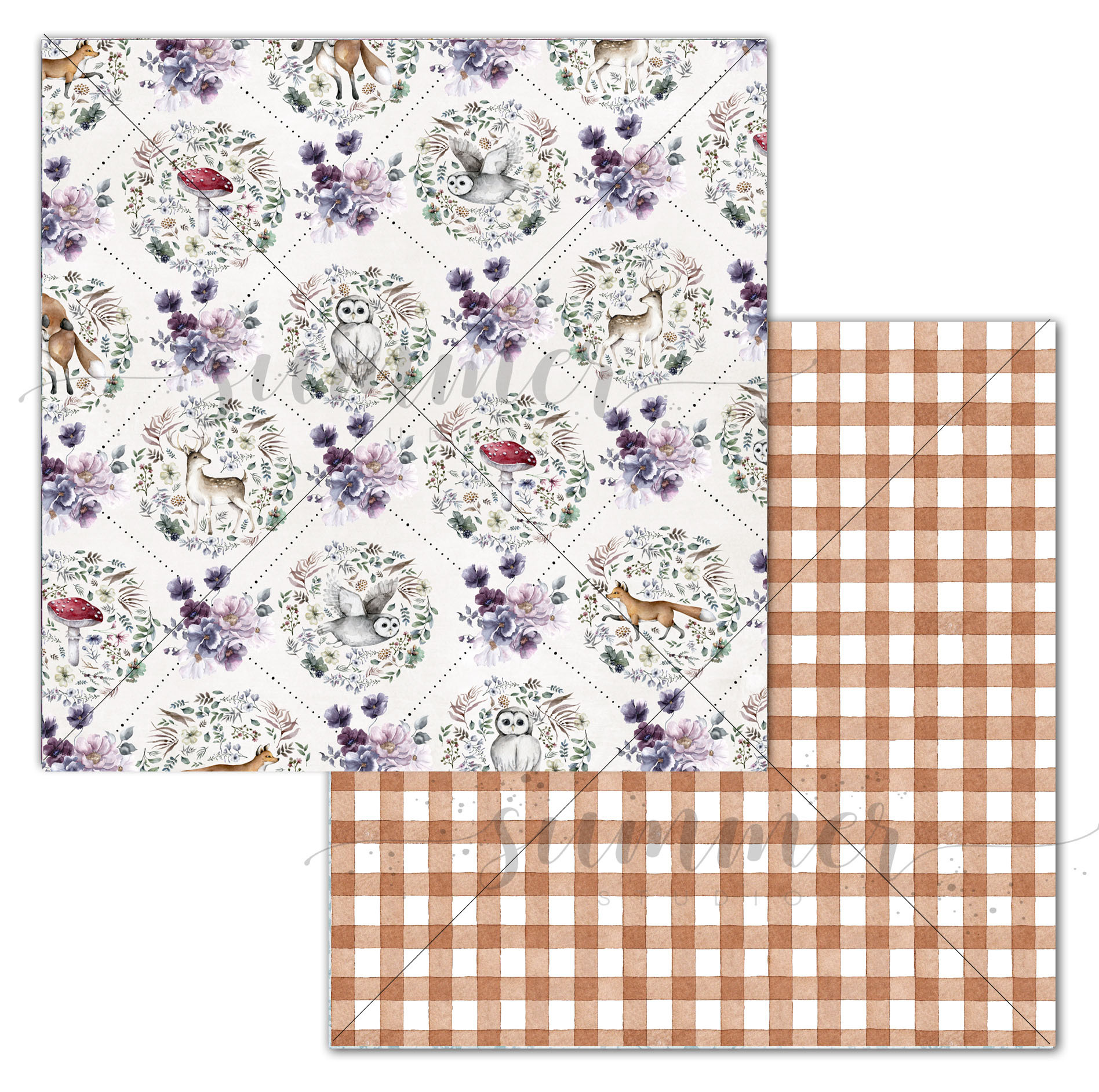 Бумага Summer studio "Аметист" Дух леса (SMST327)