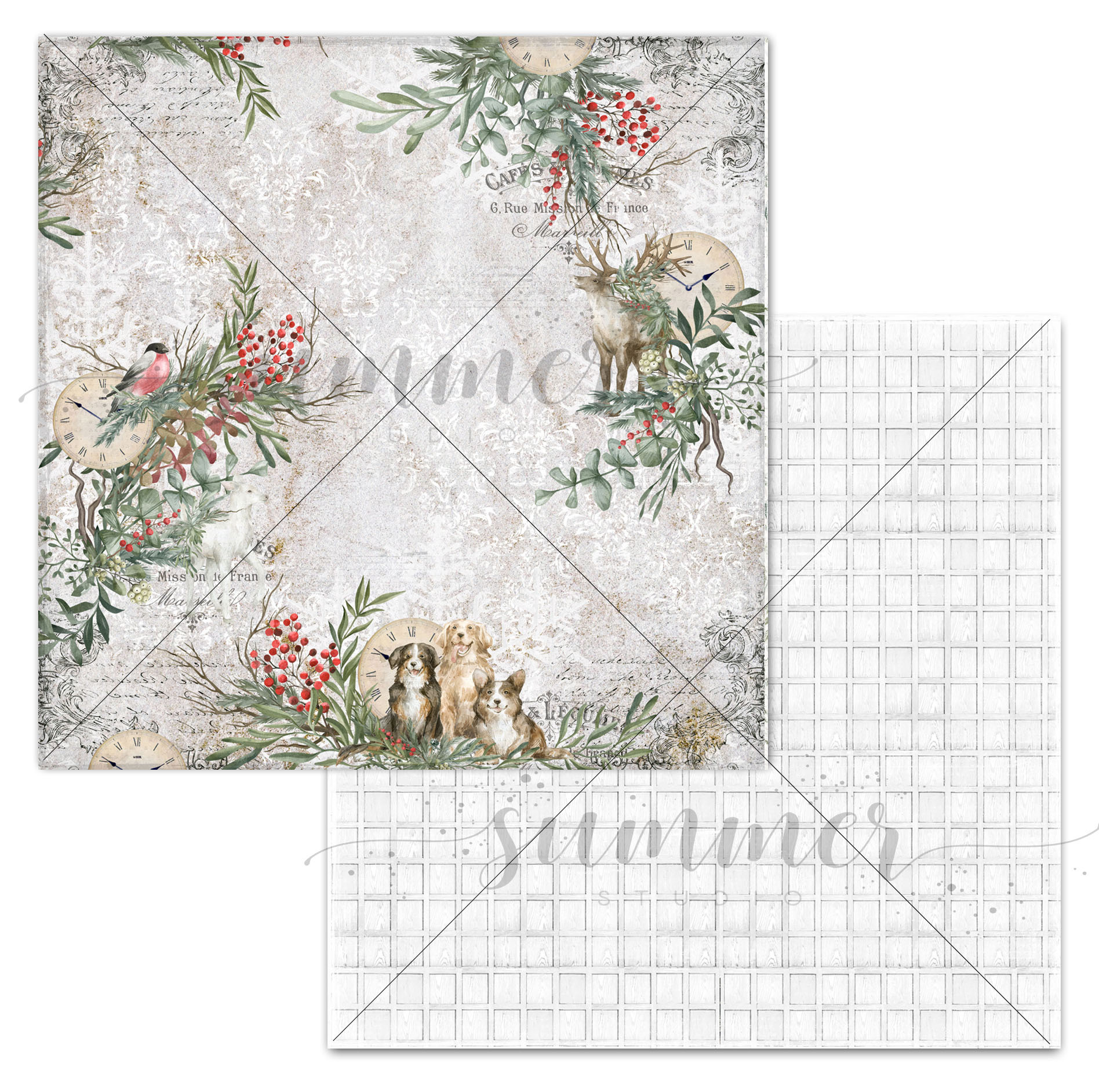 Бумага Summer studio "Зимние забавы" Рождественские трели (SMST333)