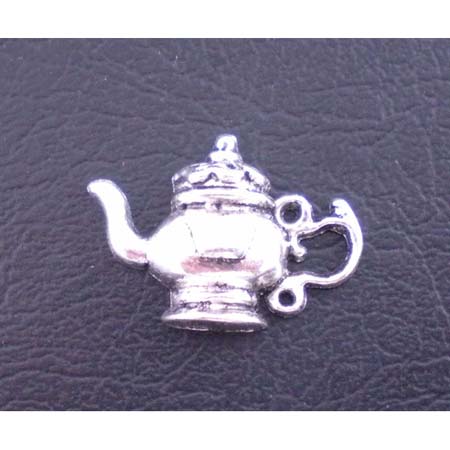 Подвеска металлическая "Чайничек" под серебро (86)