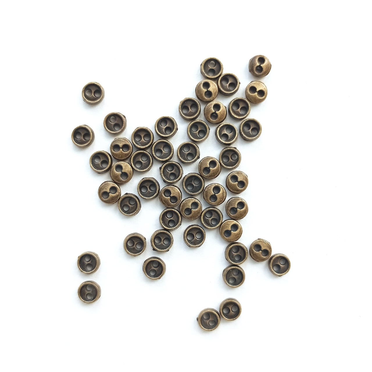 Набор микро-пуговок 3мм под бронзу
