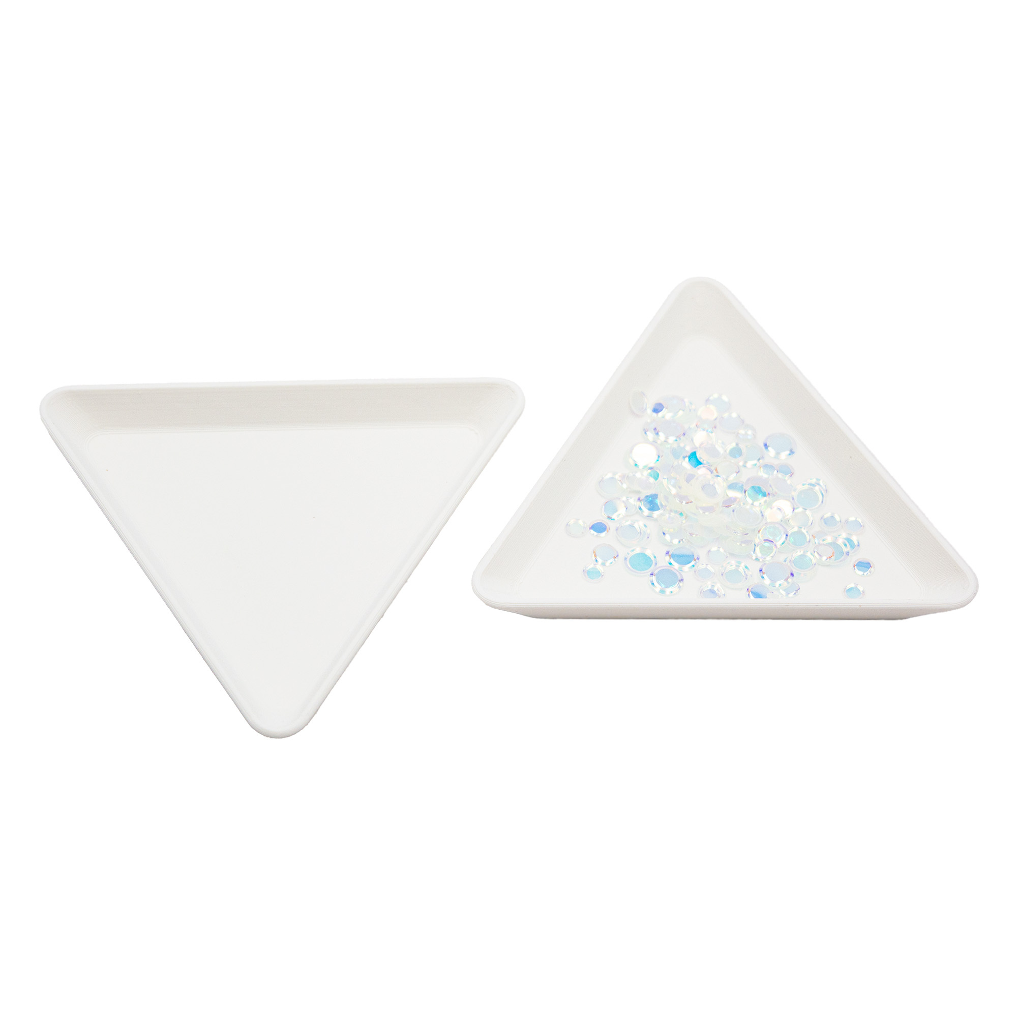 Тарелка для мелочей ЯС "Треугольник" Белая матовая