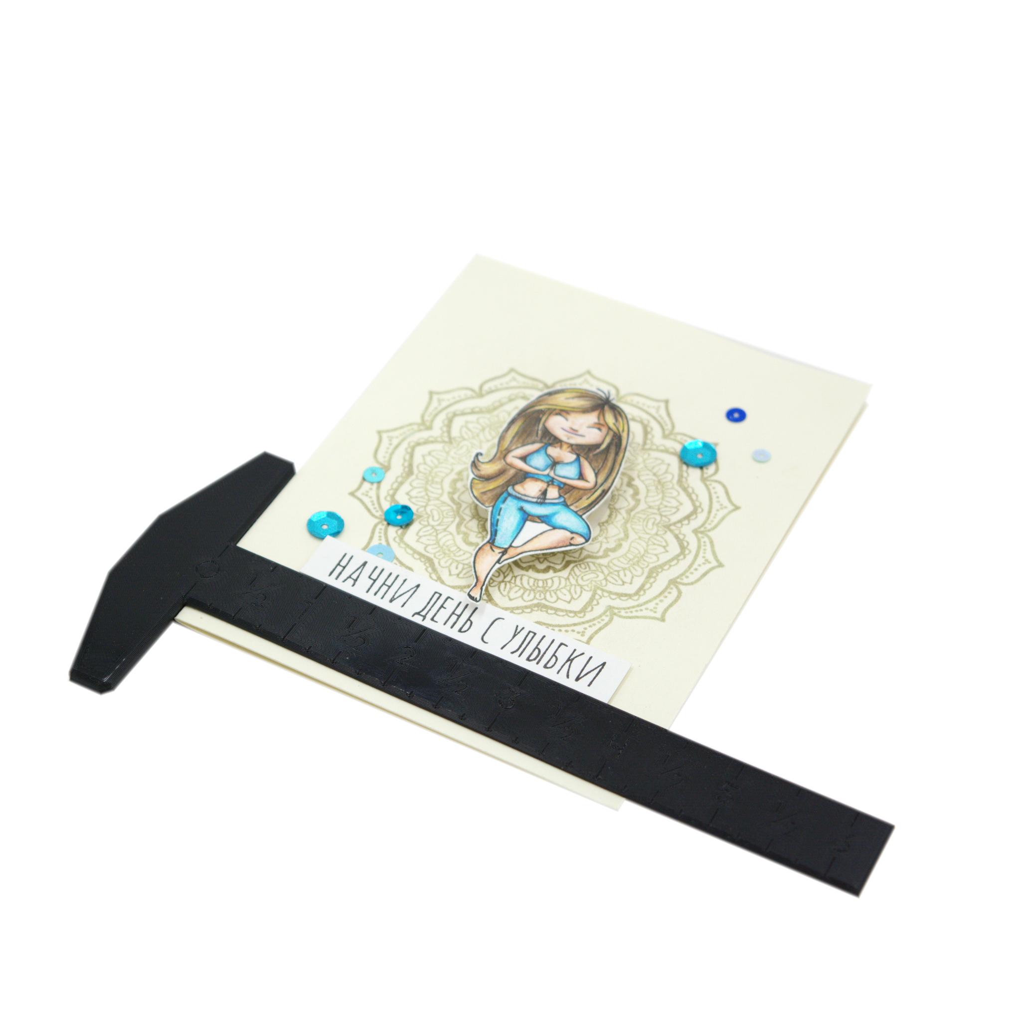 Т-образная линейка ЯС Черная глянцевая