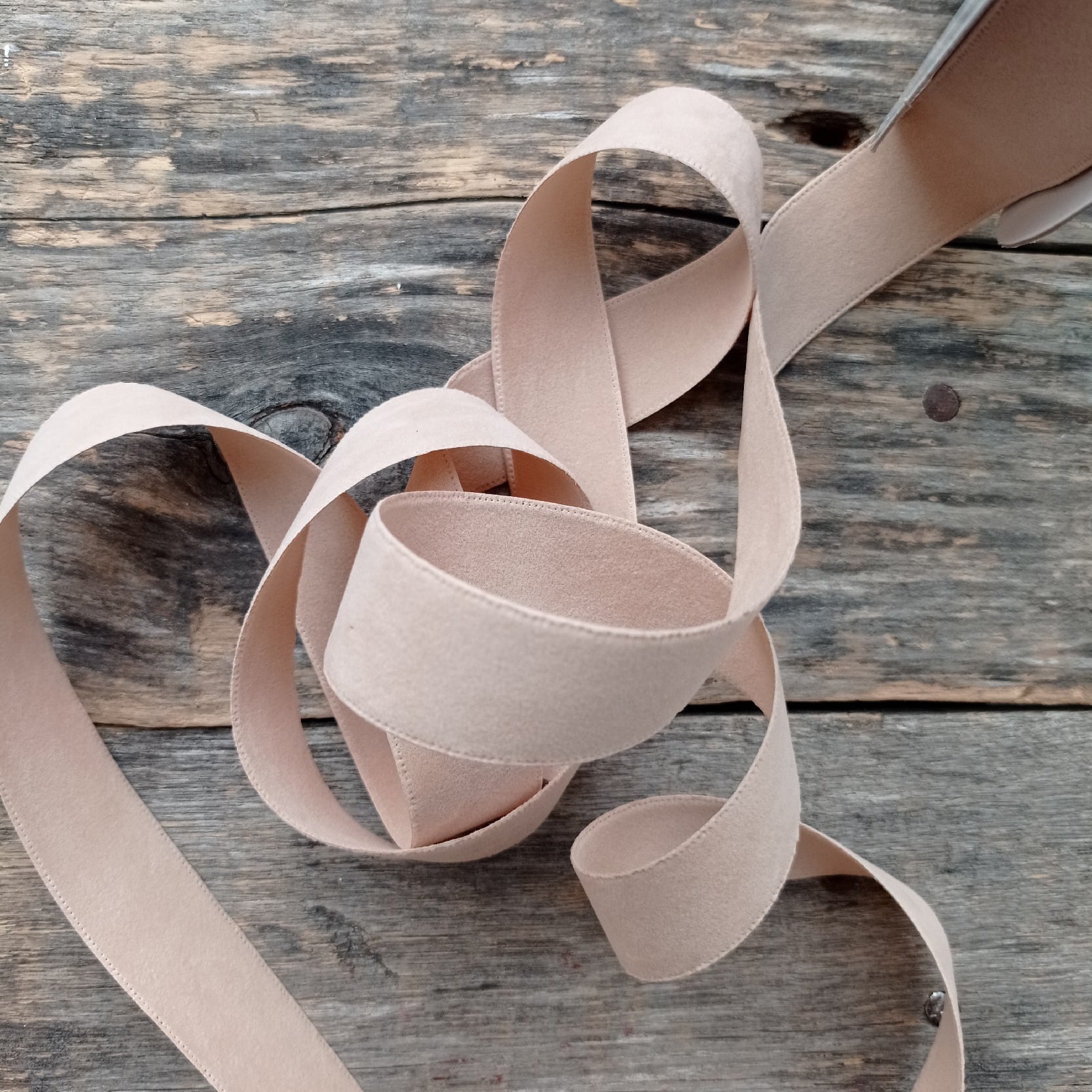 Лента замша 25 мм Какао с молоком