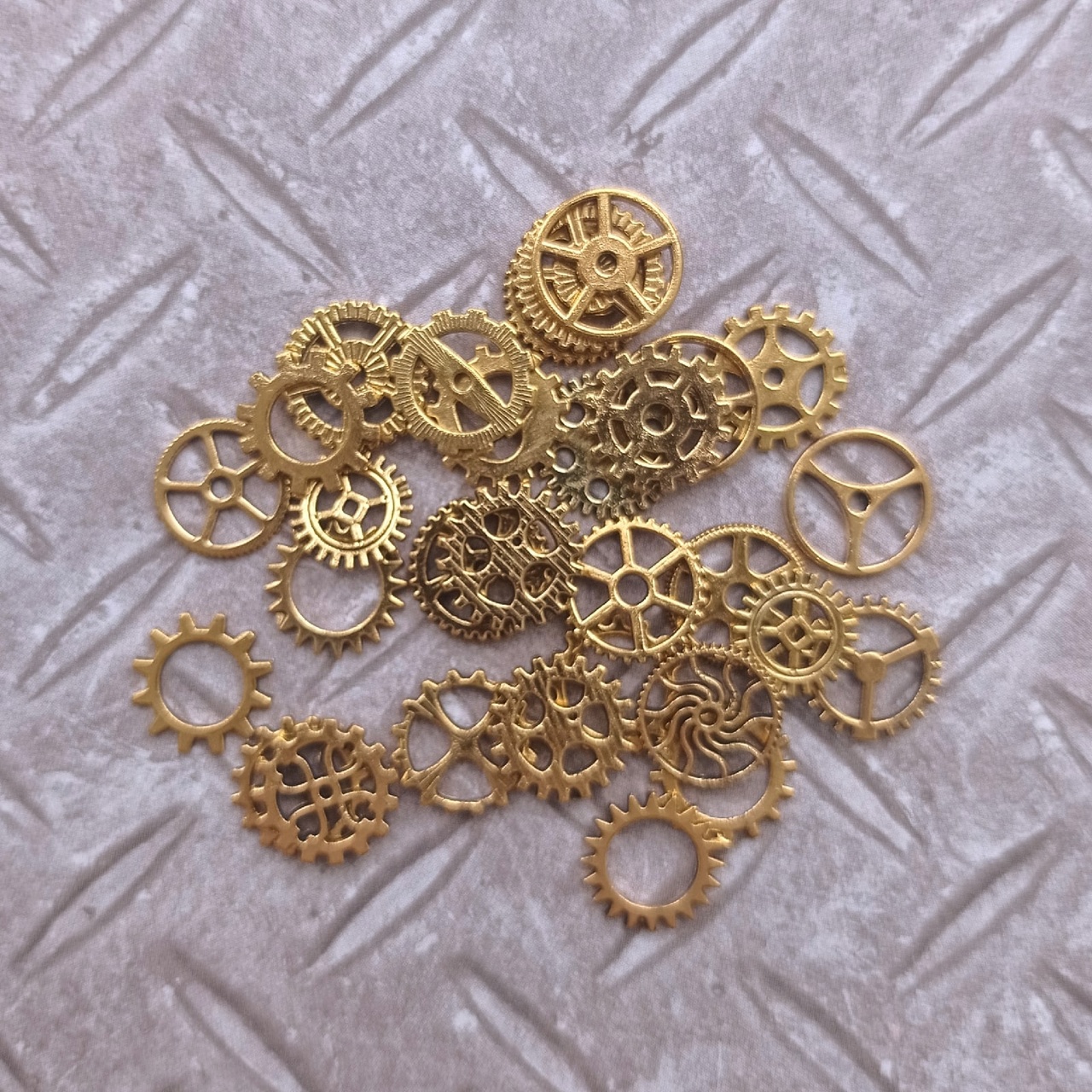 Набор шестерёнок 1-1,3см Винтажное золото