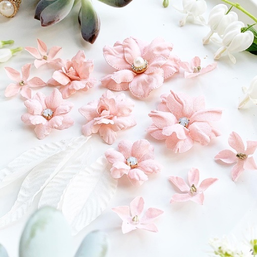 Набор цветов из ткани The TEA Garden "Романтика"