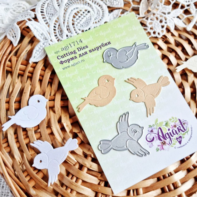 Ножи для вырубки Agiart "Сказочные птички"