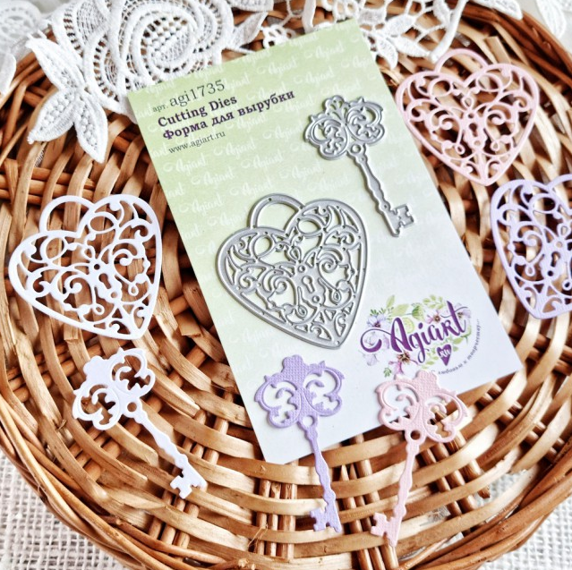 Ножи для вырубки Agiart "Ключ к сердцу"