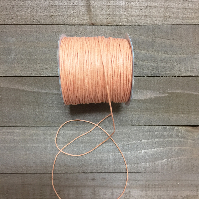 Вощённый шнур 1 мм. Цвет персиковый.