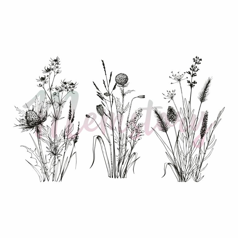 Штамп Memstory "Полевые травы"