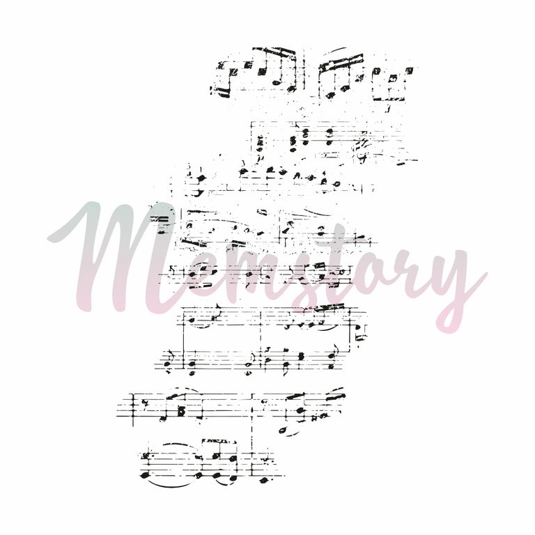 Штамп Memstory "Потёртые ноты"