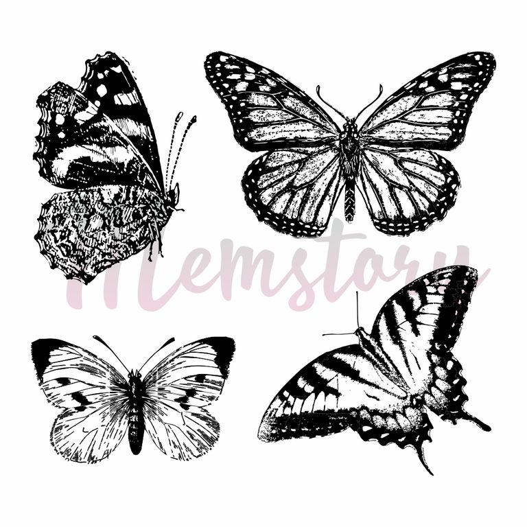Штамп Memstory "Бабочки"