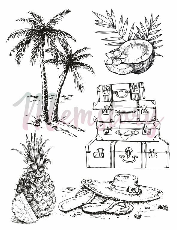 Штамп Memstory "Пляжный отпуск"