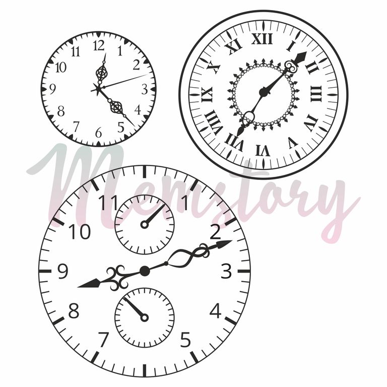 Штамп Memstory "Циферблаты"