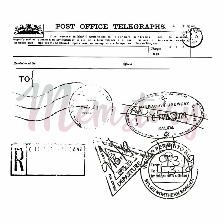 Штамп Memstory "Почтовые отметки"