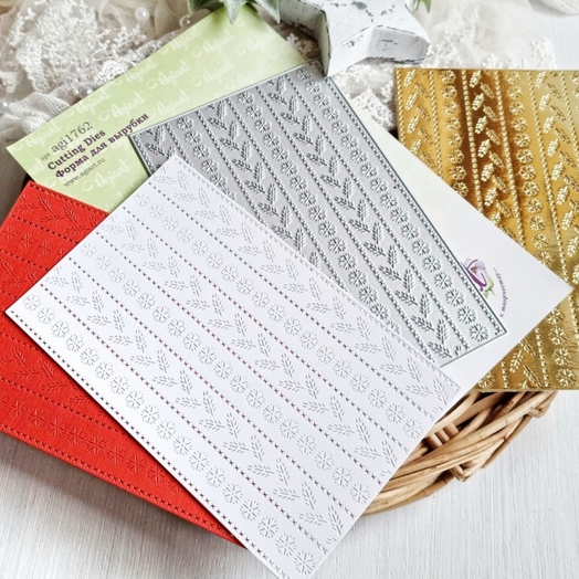 Нож для вырубки Agiart фоновый "Рождественский орнамент"