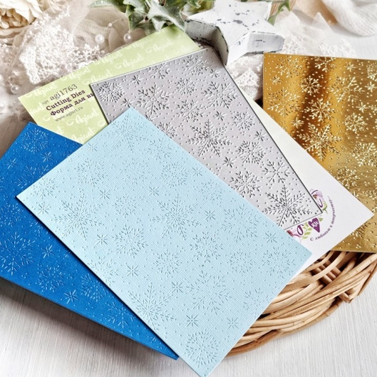 Нож для вырубки Agiart фоновый "Снежная пурга"