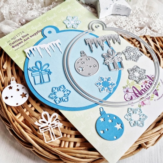 Ножи для вырубки Agiart основа "Новогодний шар"