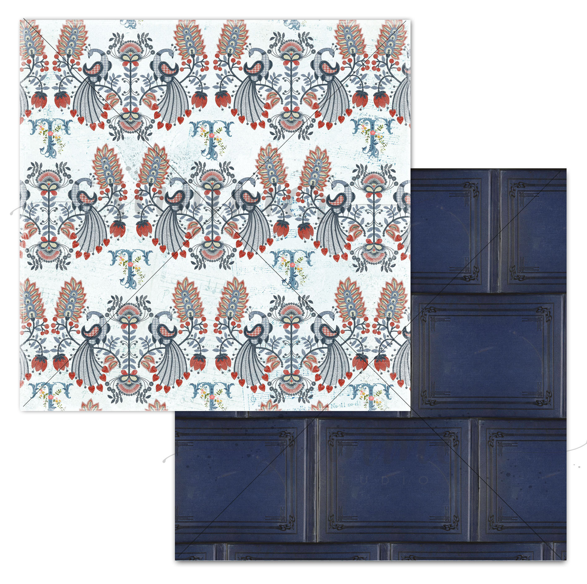 Бумага Summer studio "Империя" Птица счастья (SMST338)