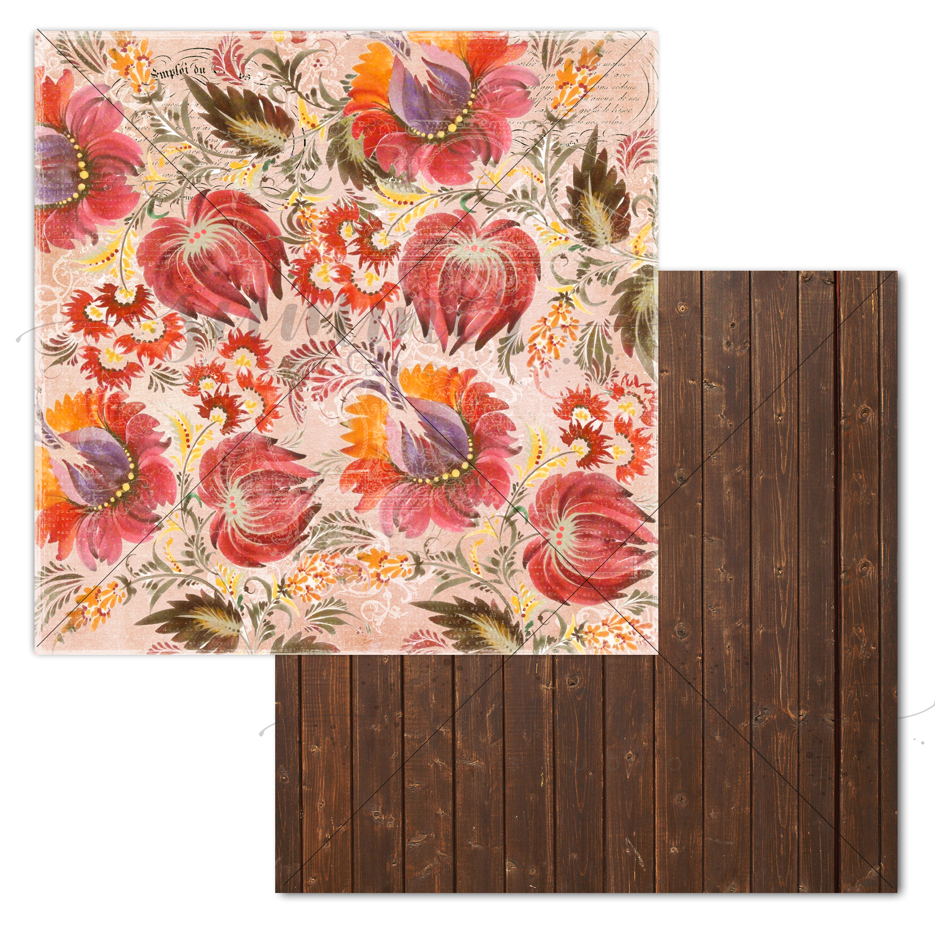 Бумага Summer studio "Империя" Роспись (SMST339)