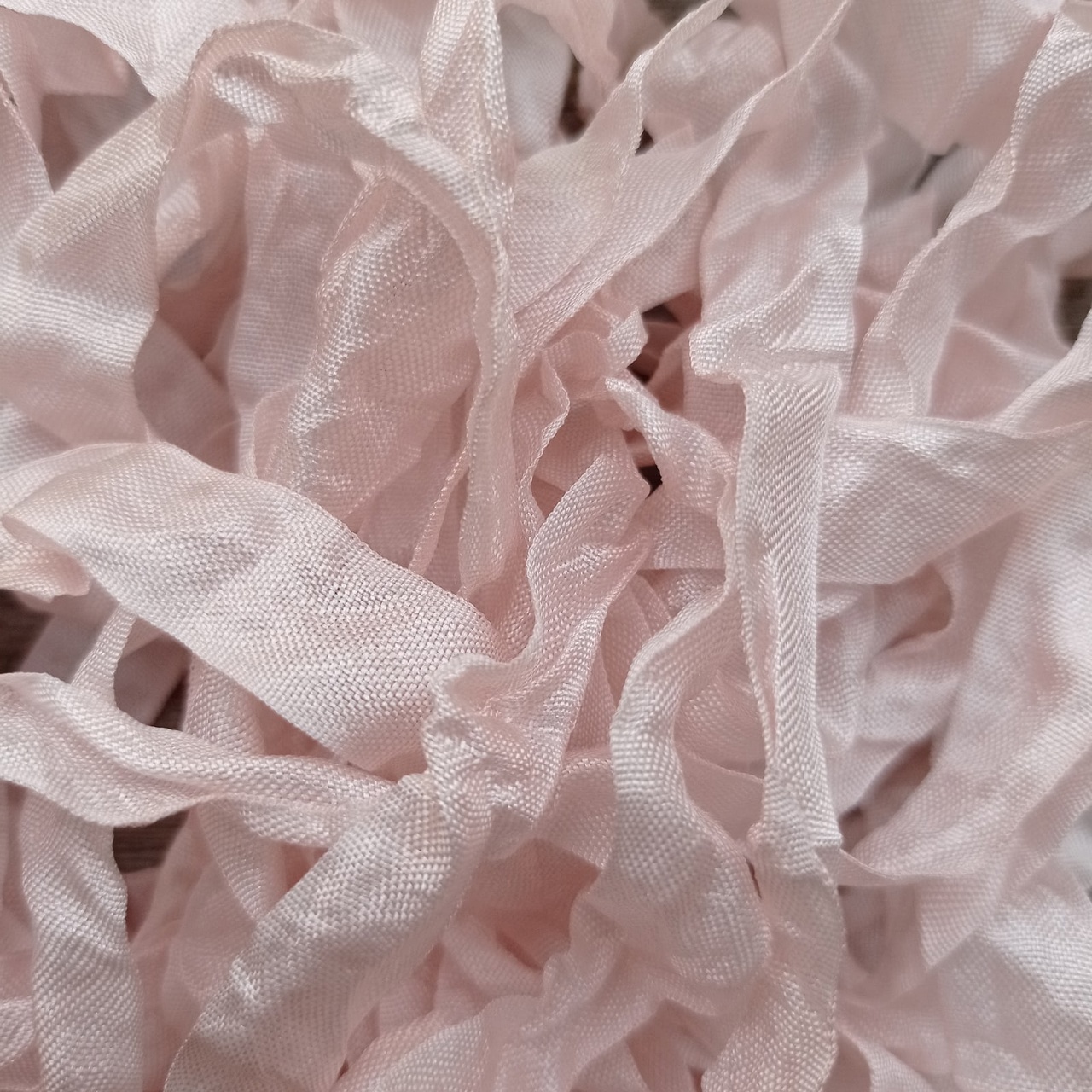 Шебби лента Пудровая