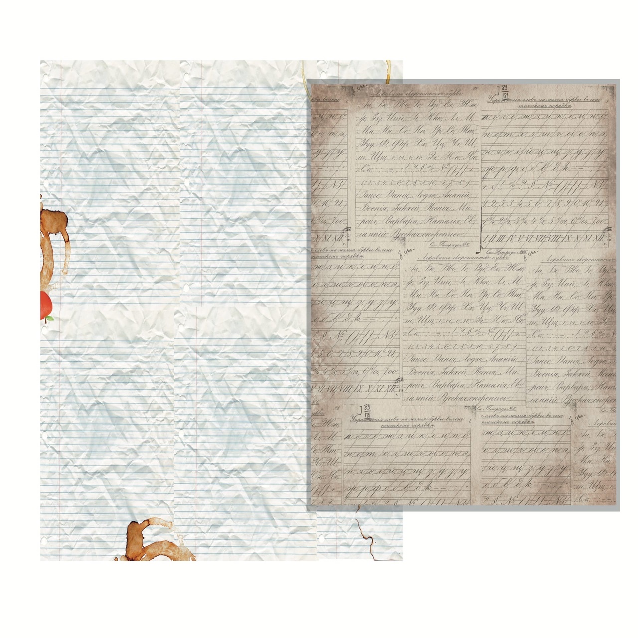 Бумага Эклектика "Школьные годы" Каллиграфия (ЭК2)