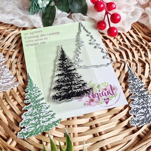 Нож+штамп Agiart "Лесная красавица"