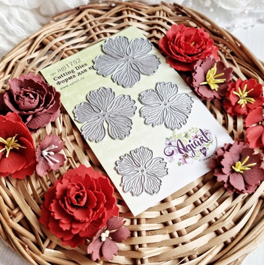 Ножи для вырубки Agiart "Мальва махровая"