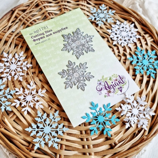 Ножи для вырубки Agiart "Хрустальные снежинки"