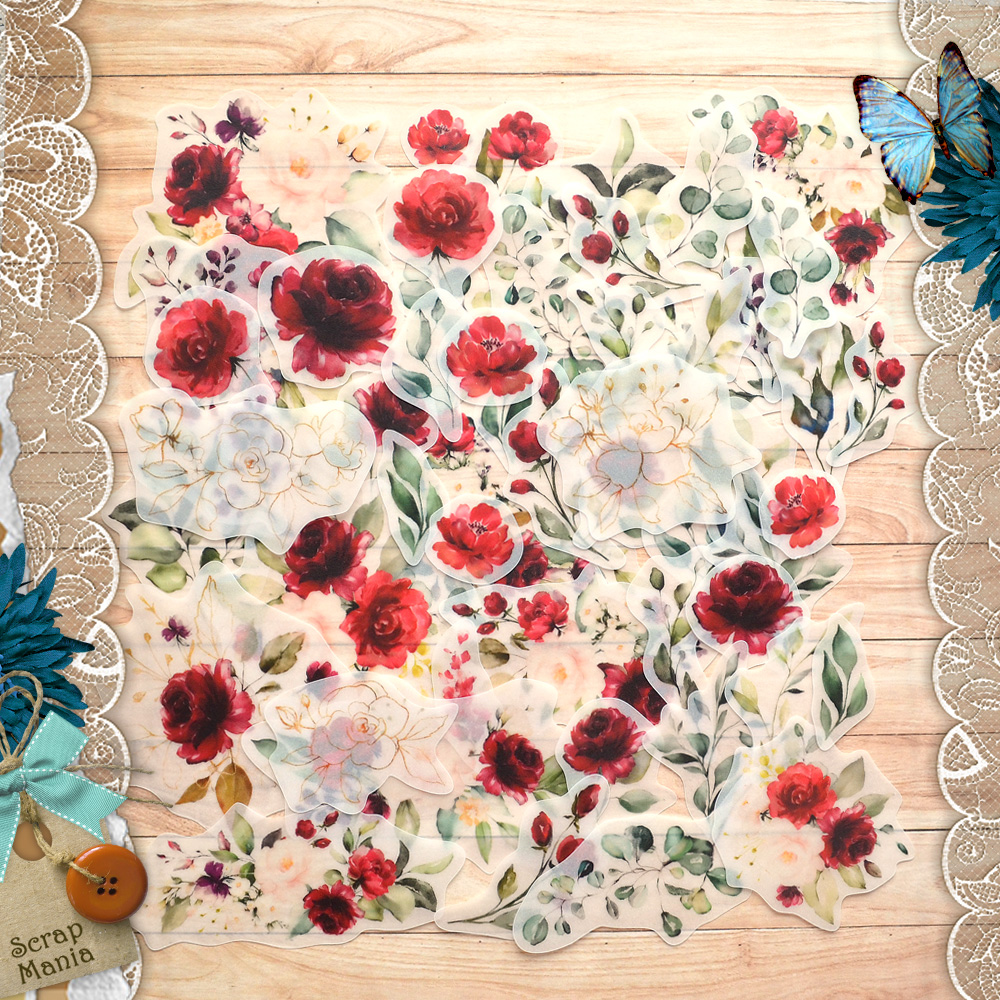 Набор высечек ИЗ КАЛЬКИ ScrapMania "Марсала"