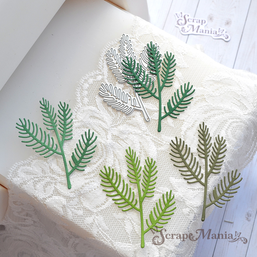 Нож для вырубки ScrapMania "Веточка мохнатая" 5,7х7,4 см