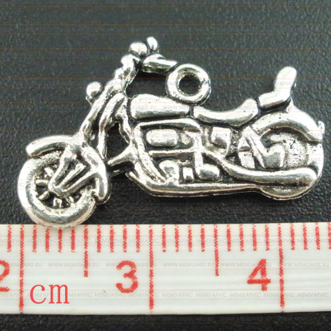 Подвеска металлическая "Мотоцикл. Цвет серебряный. (112)