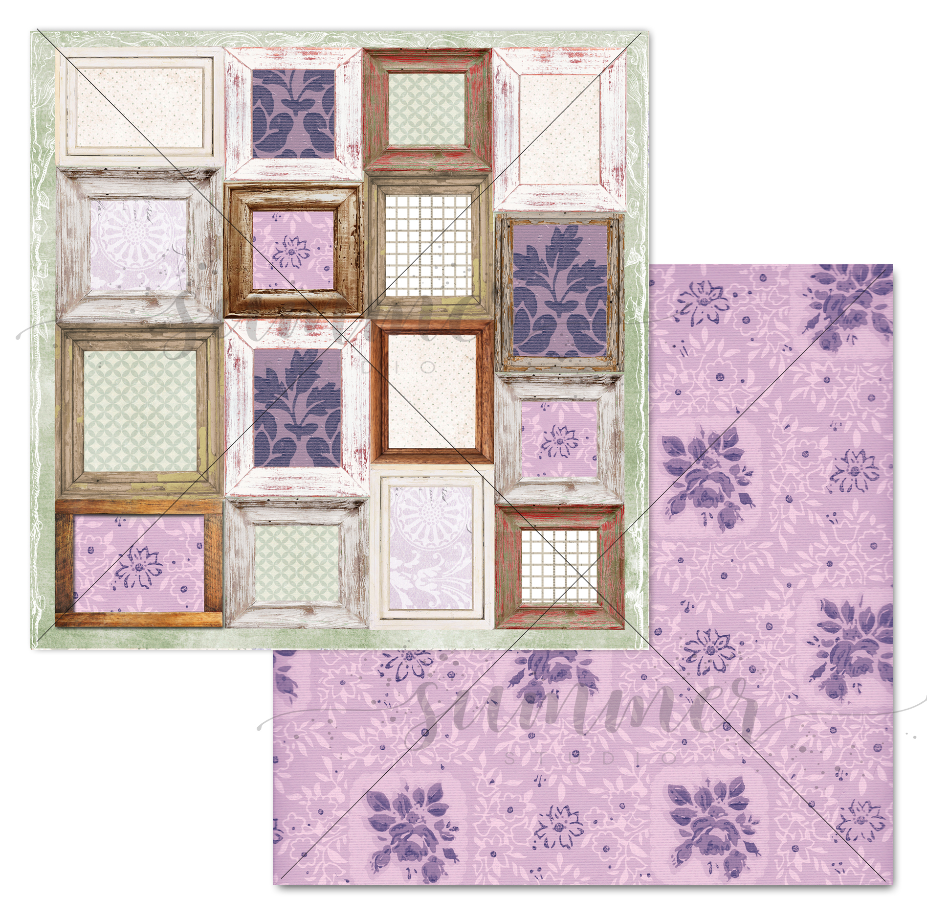 Бумага Summer studio "Там, где восходит солнце" Рамочки (SMST347)