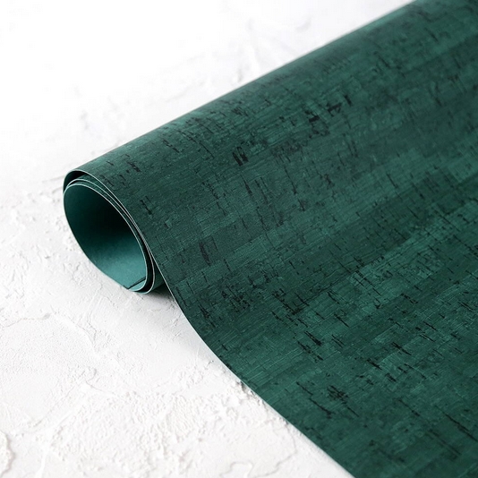 Кожзам переплётный "Корк" 33 х 70 см Зелёный