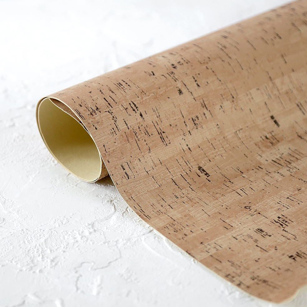 Кожзам переплётный "Корк" 33 х 70 см Пробка