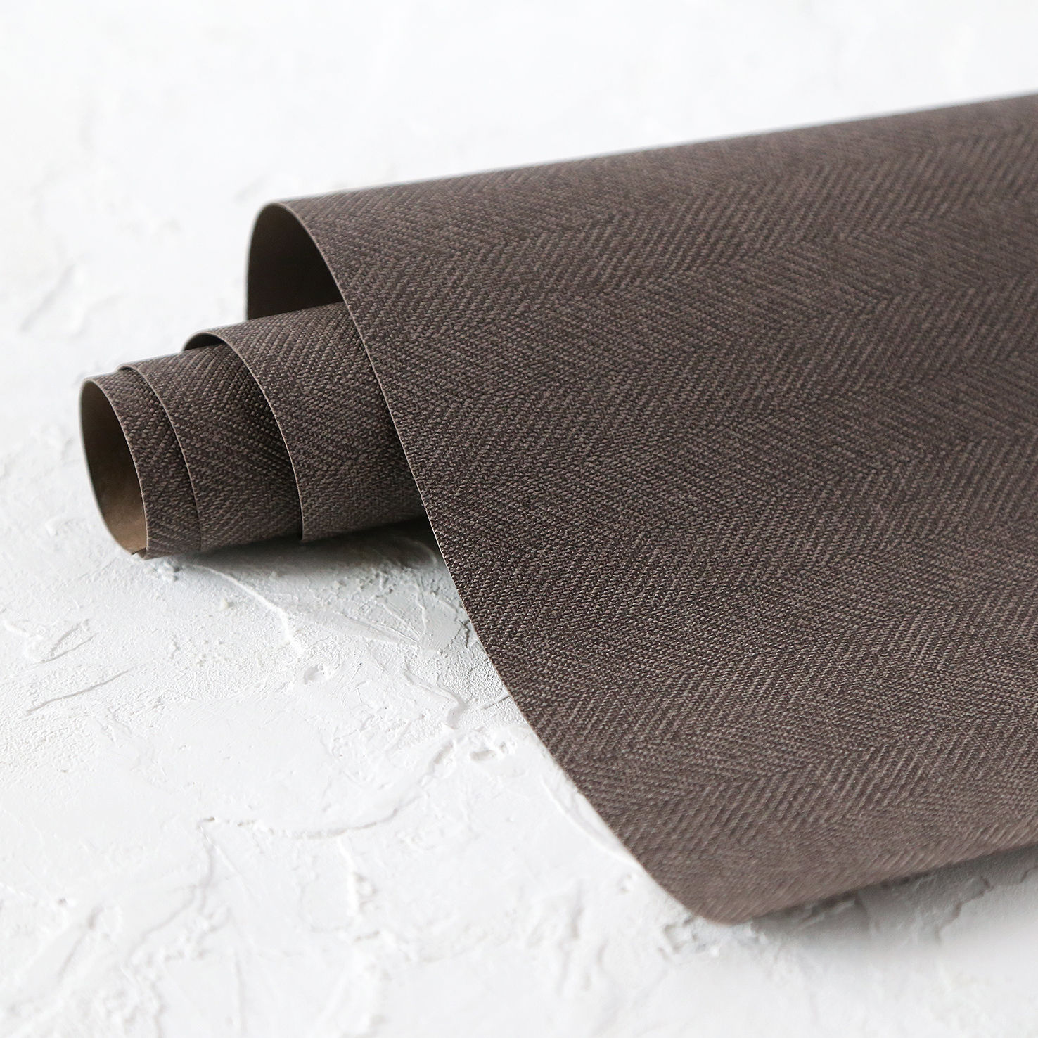 Кожзам переплётный "Твид" 33 х 70 см Коричневый