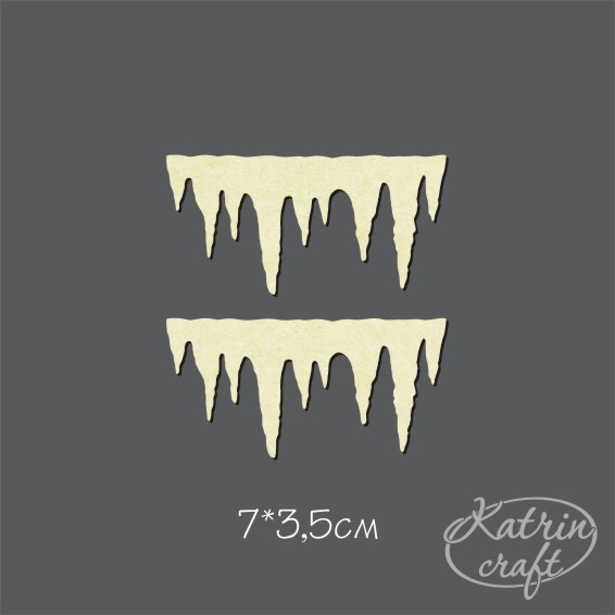 Чипборд "Сосульки большие 7см 2 шт"