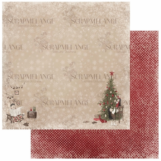 Бумага Scrapmelange "Колючий праздник" В ожидании праздника (SME1)