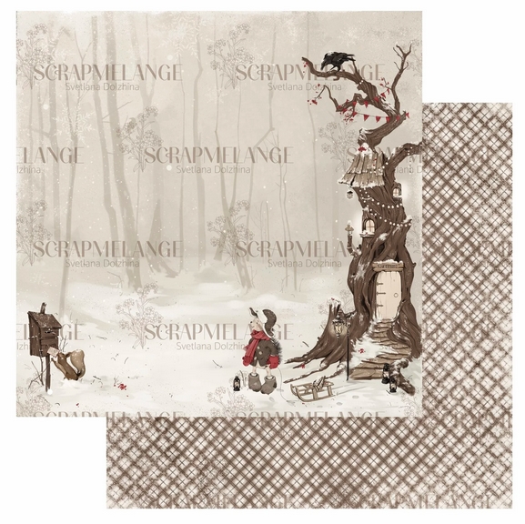 Бумага Scrapmelange "Колючий праздник" Письмо в сказку (SME5)