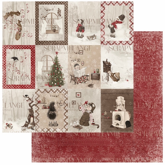 Бумага Scrapmelange "Колючий праздник" Карточки (SME6)