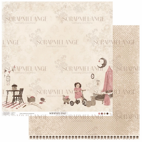 Бумага Scrapmelange "Плюшевое королевствое" Девочки, такие девочки (SME12)