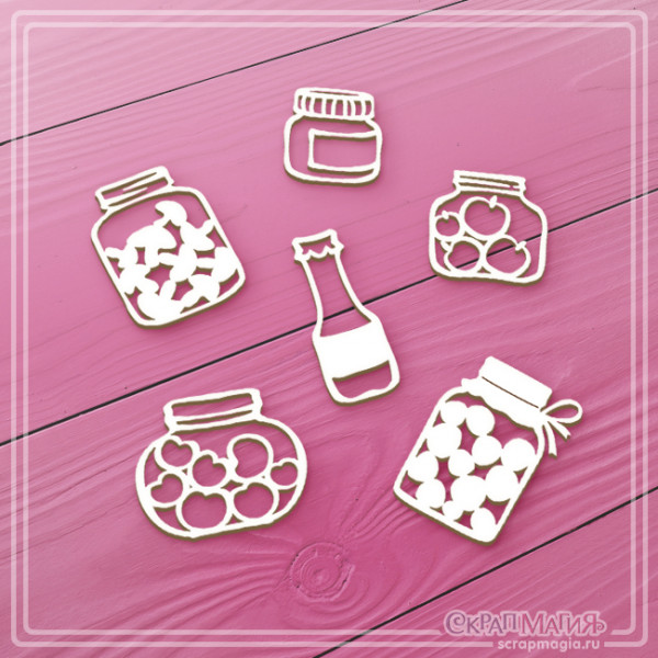 Чипборд Скрапмагия "Баночки-бутылочки"