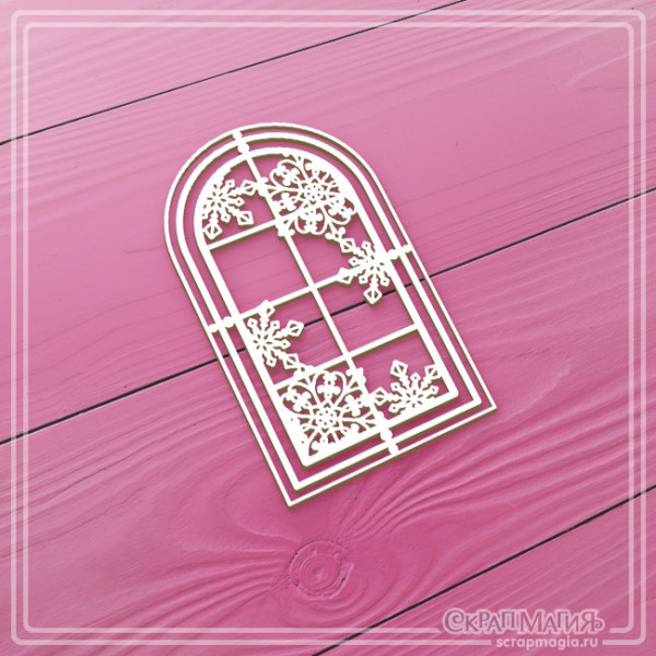 Чипборд Скрапмагия "Морозное окно" 44х75 мм