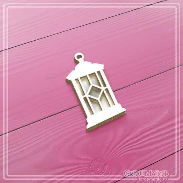 Чипборд Скрапмагия Заготовка для шейкера "Фонарик" 23х40 мм